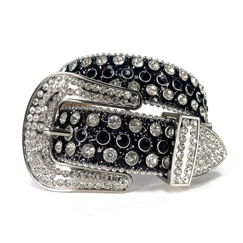 Women's Belts buckle new rhinestone belt for women, cross-border fashion edge bead decorative belt, punk jeans European and American belt