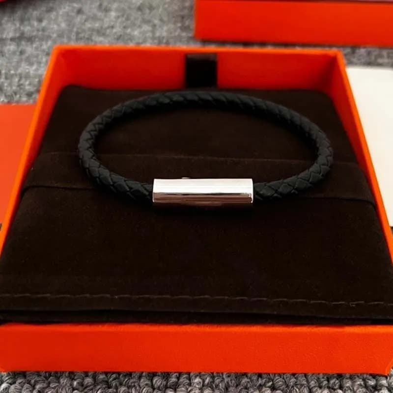 Designer jewlery sier mens letter bangles women men unisex titanium steel bracelets Jewelry leather gold bracelet gift
