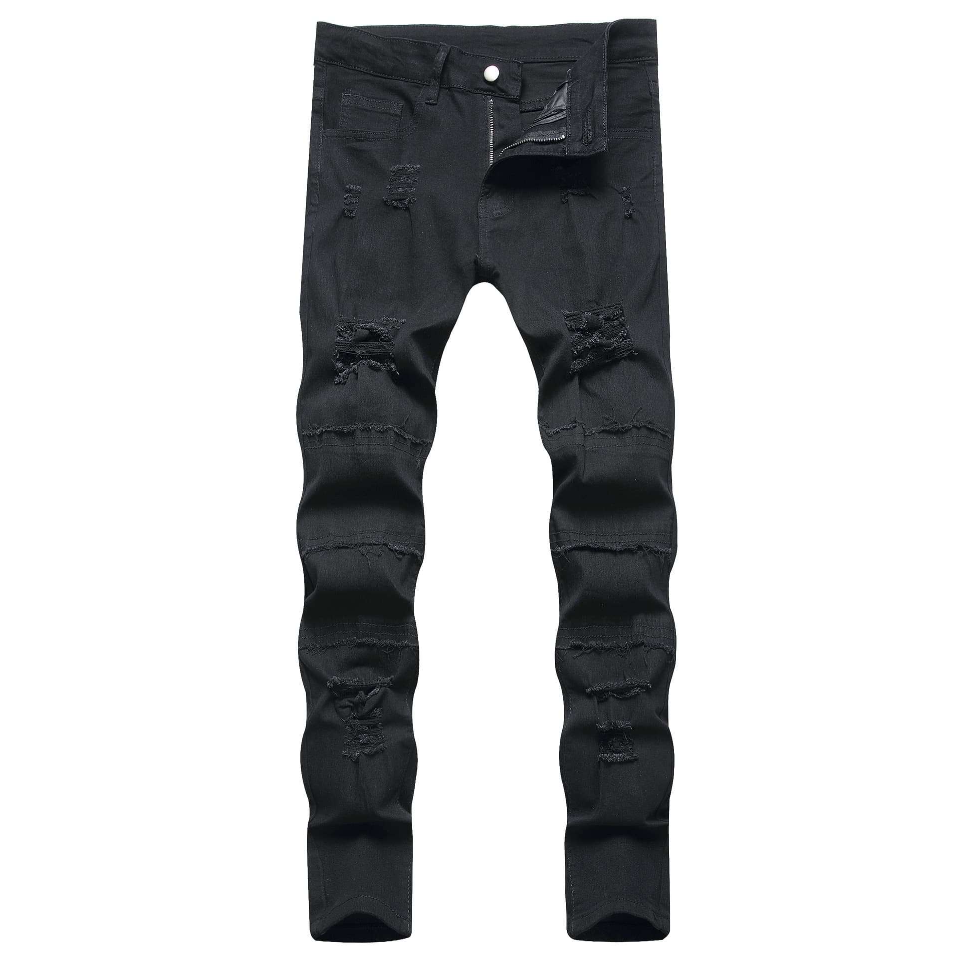 2024 New Personalized Jeans Slim Fit Casual Trendy Men's Pants