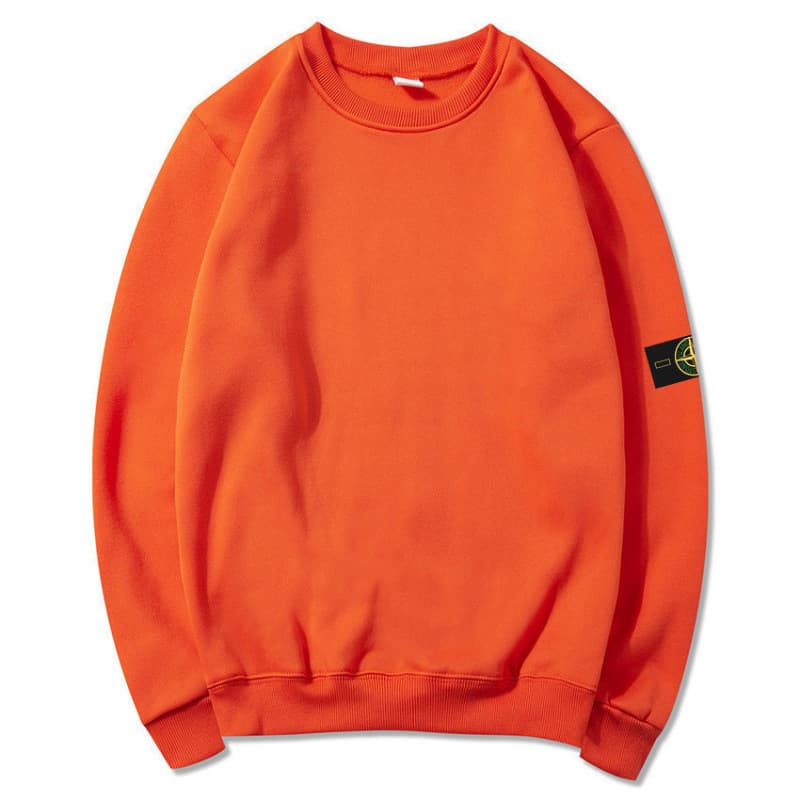 Sweat-shirt à capuche pour homme, couleur unie, col rond, basique, automne et hiver