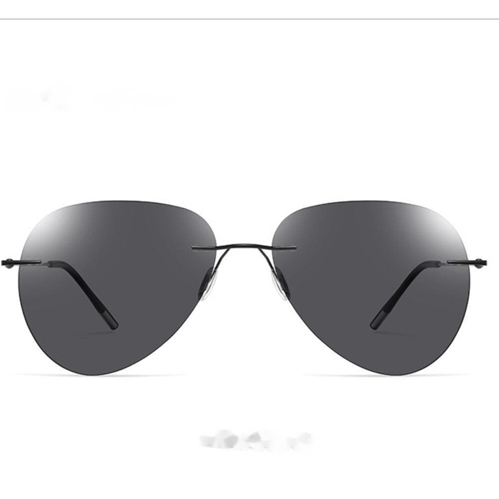New Light Ultra Titanium Light Polarized Frameless Color Changing Sunglasses For Men's Driving Day And Night Glasses