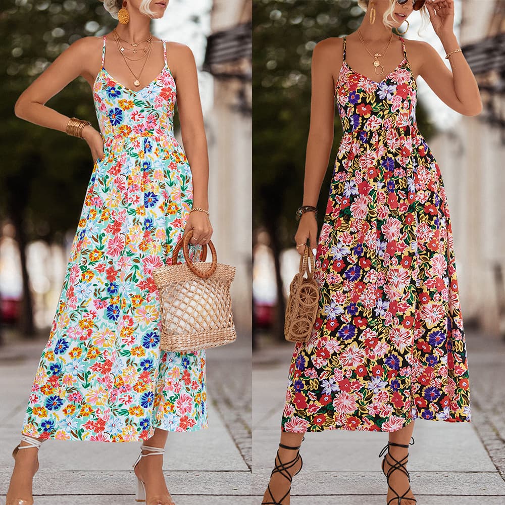 Spring/Summer 2023 New Hot Selling Open Back Split Strap Dress