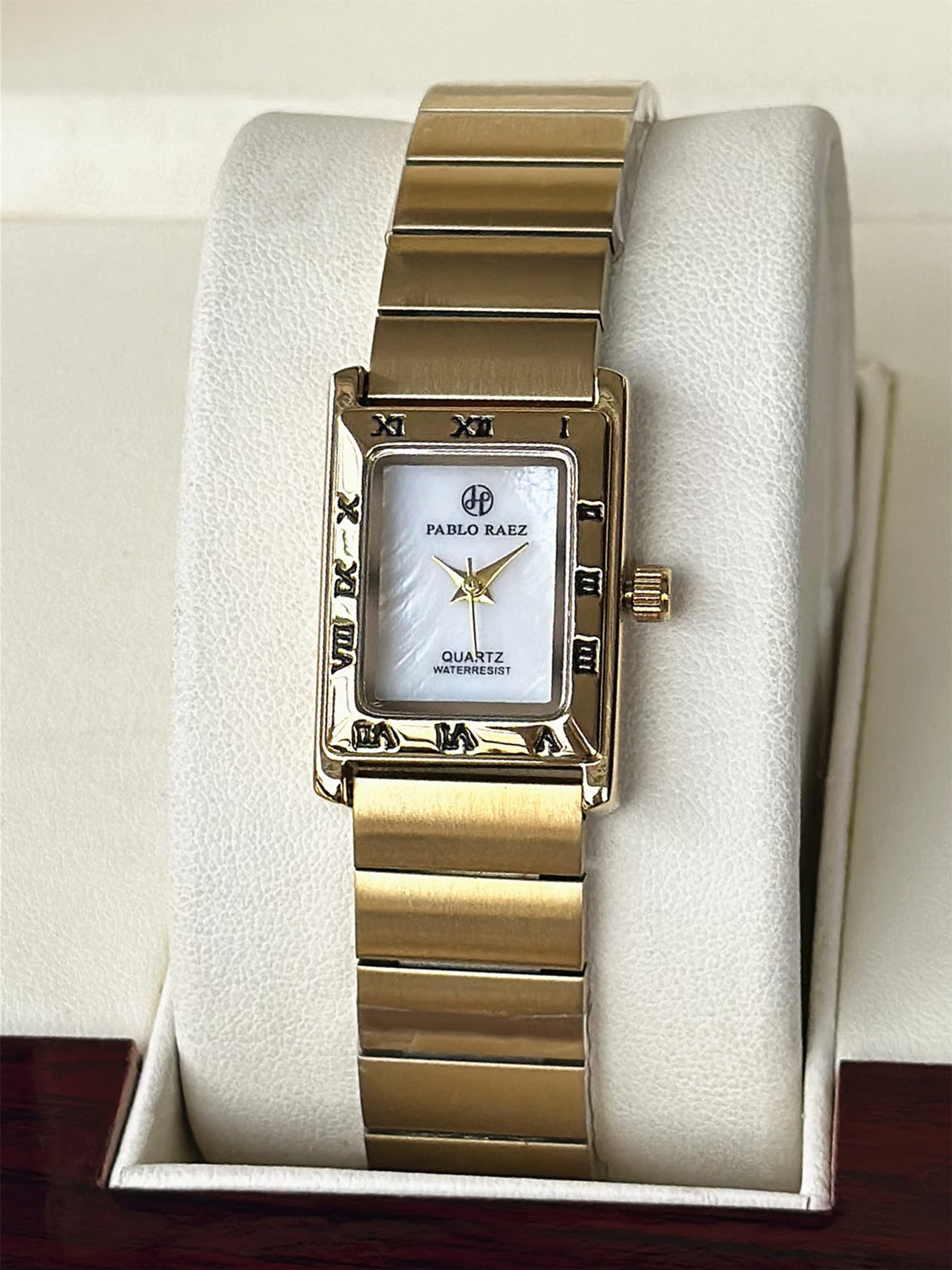 New Medieval Style Steel Belt Women's Watch Temperament Workplace Waterproof Square Gold Quartz Watch Advanced Sense Retro Light Luxury