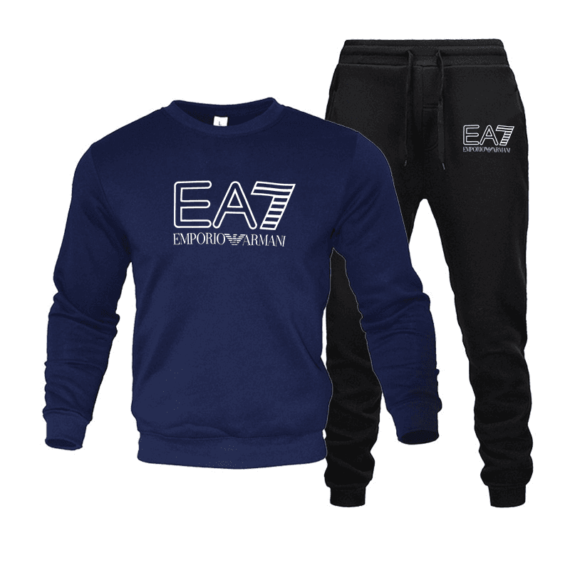 Ensemble sweat-shirt à capuche en laine à col rond et pantalon pour homme (nouveauté)