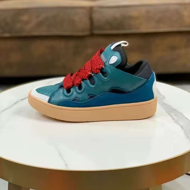 Baskets à plateforme pour homme et femme, chaussures de sport décontractées, noires, avec boîte