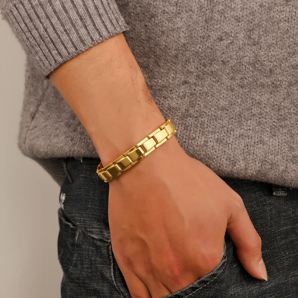 Hot-selling Removable Magnetic Bracelet Personalized Domineering Black Magnetic Bracelet for Men and Women