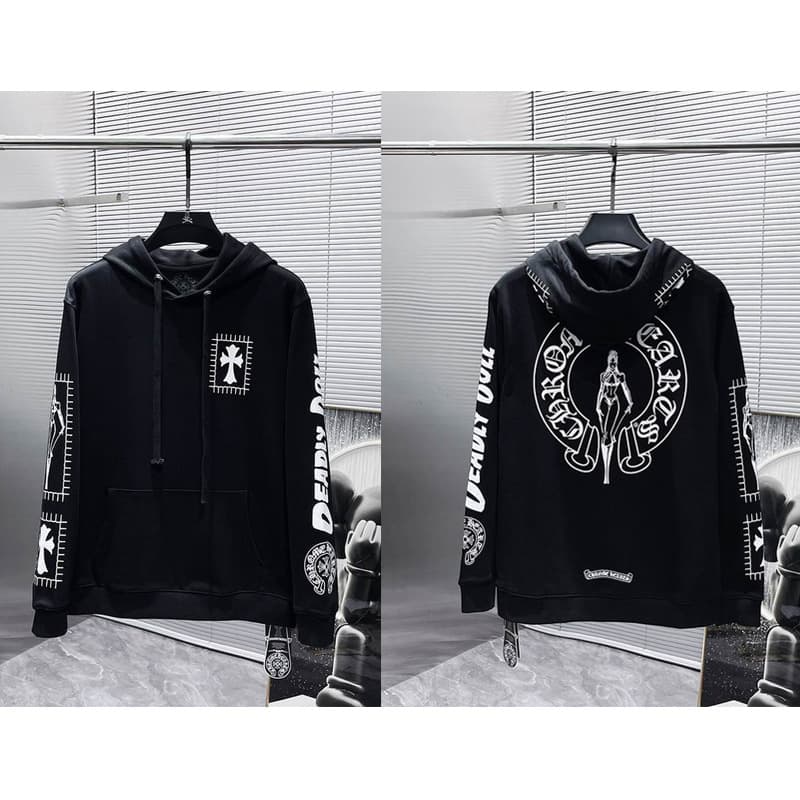 Sweat à capuche Chrome Hearts Cross, version correcte 25ss, polyvalent et tendance, vente en gros