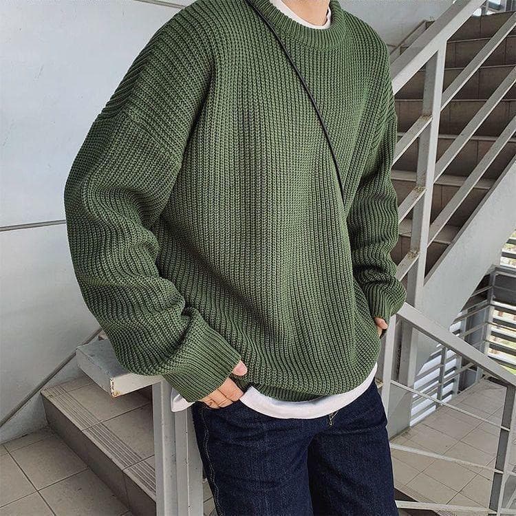 Men's Clothing Inner Wear Base Knitted Sweater Loose Thickened Ins Style Trend