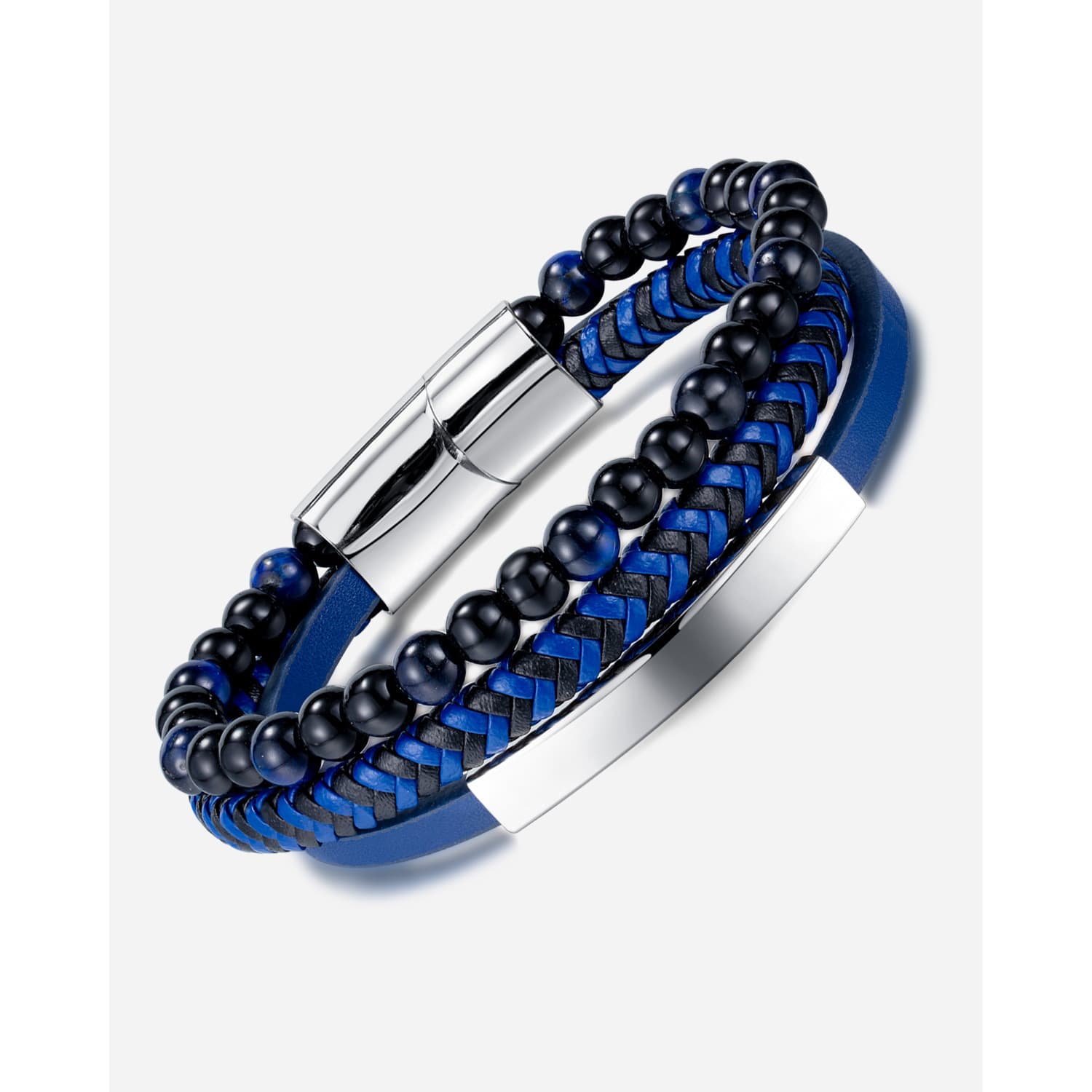 Accessories Trend Personality Leather Bracelet Jewelry Wholesale Simple Handmade Multi-Layer Woven Bead Bracelet Jewelry