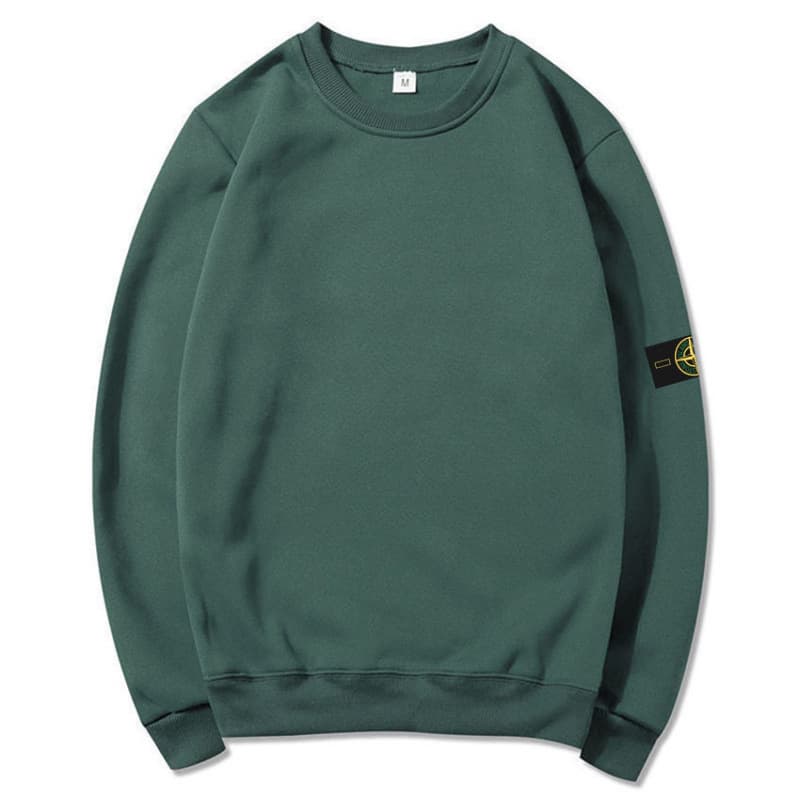 Sweat-shirt à capuche pour homme, couleur unie, col rond, basique, automne et hiver