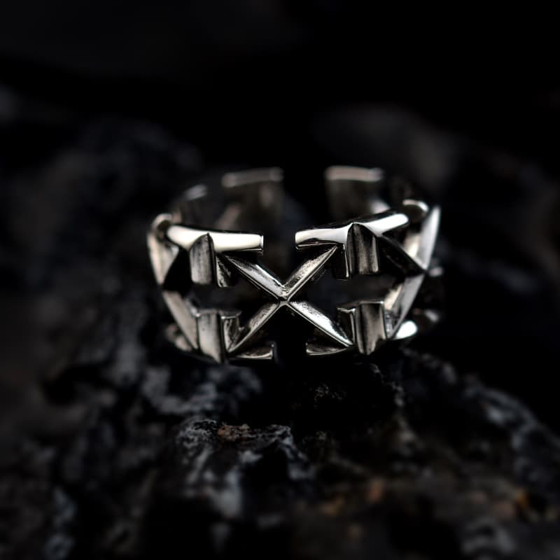 Evening Jewelry Multi-Arrow Shape Open For Men Women, Trendy Niche Light Luxury Personality Retro Punk European And