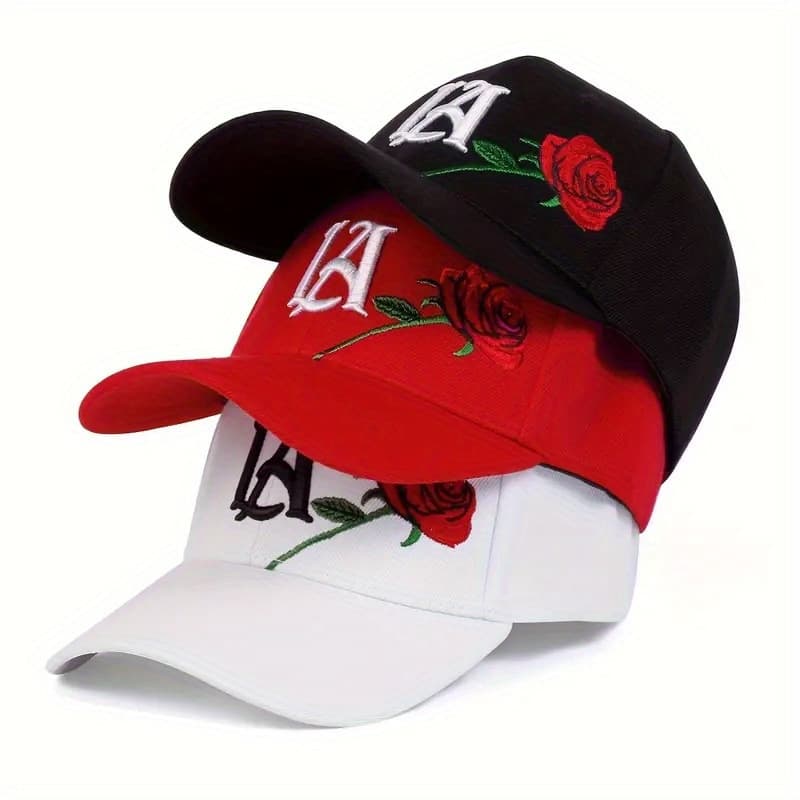 Unisex LA Embroidered Baseball Caps for Men Women Letter Snapback Hip Hop Hat Spring Autumn Outdoor Adjustable Sunscreen