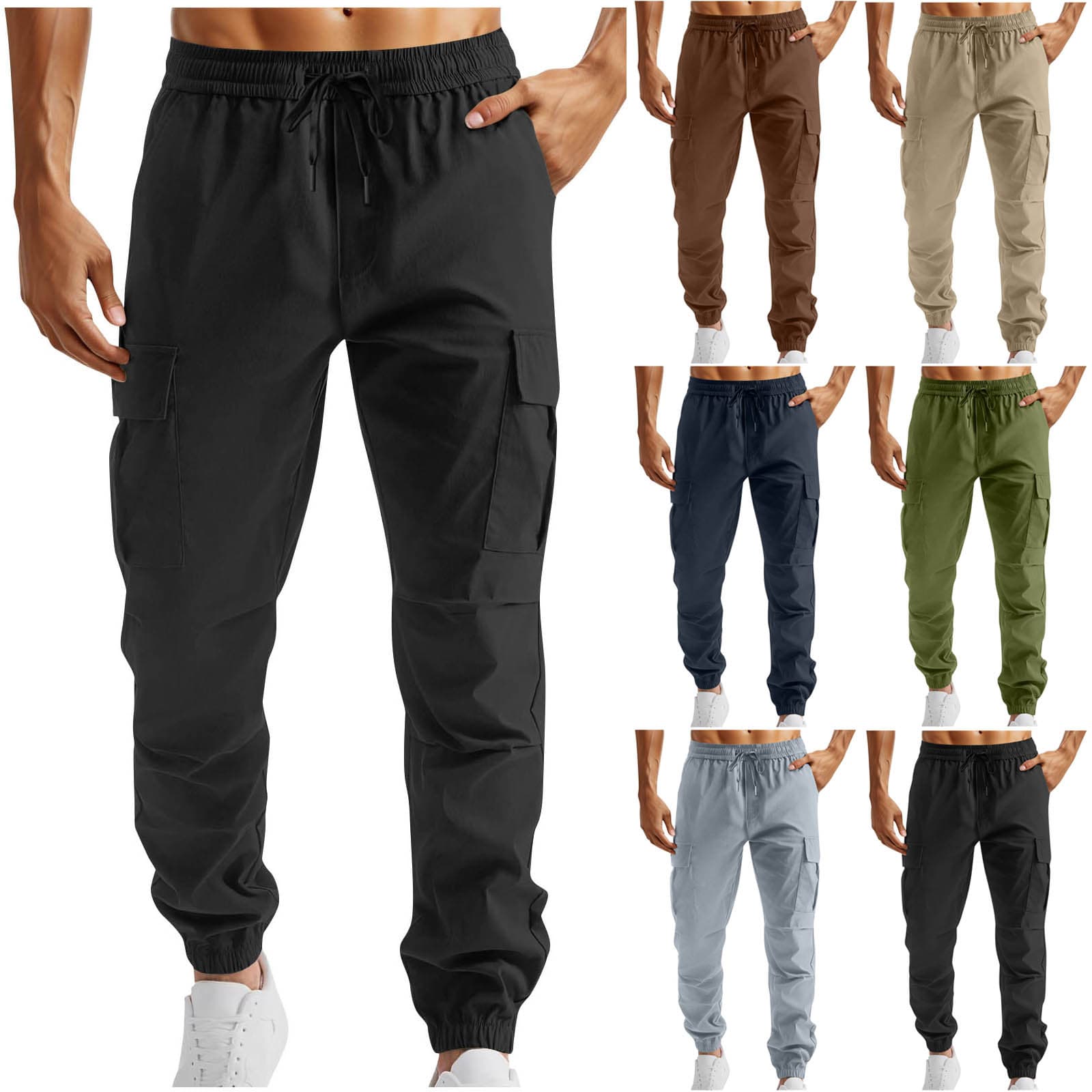 Men's Clothing Spring And Autumn New Style Sports Pants Men's Running Fitness Trousers Outdoor Pocket Overalls Casual Pants Skinny Pant