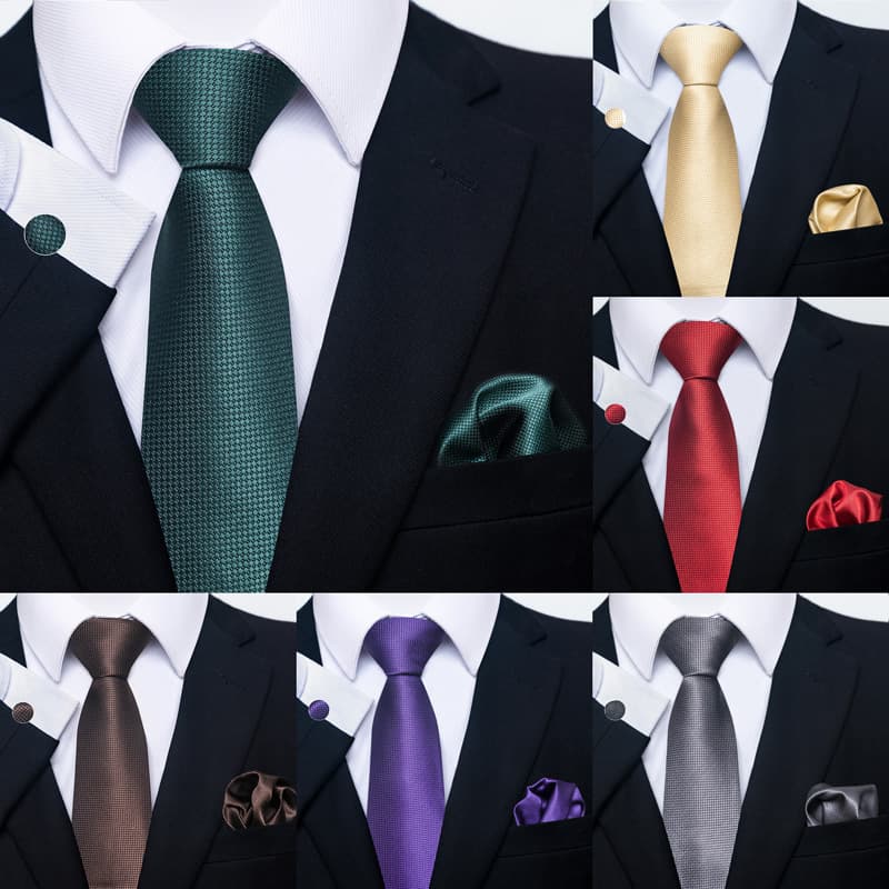 Manufacturer's Spot Supply Polyester 8cm Fashionable Paisley Men's Tie Square Scarf Cuff Three Piece Set