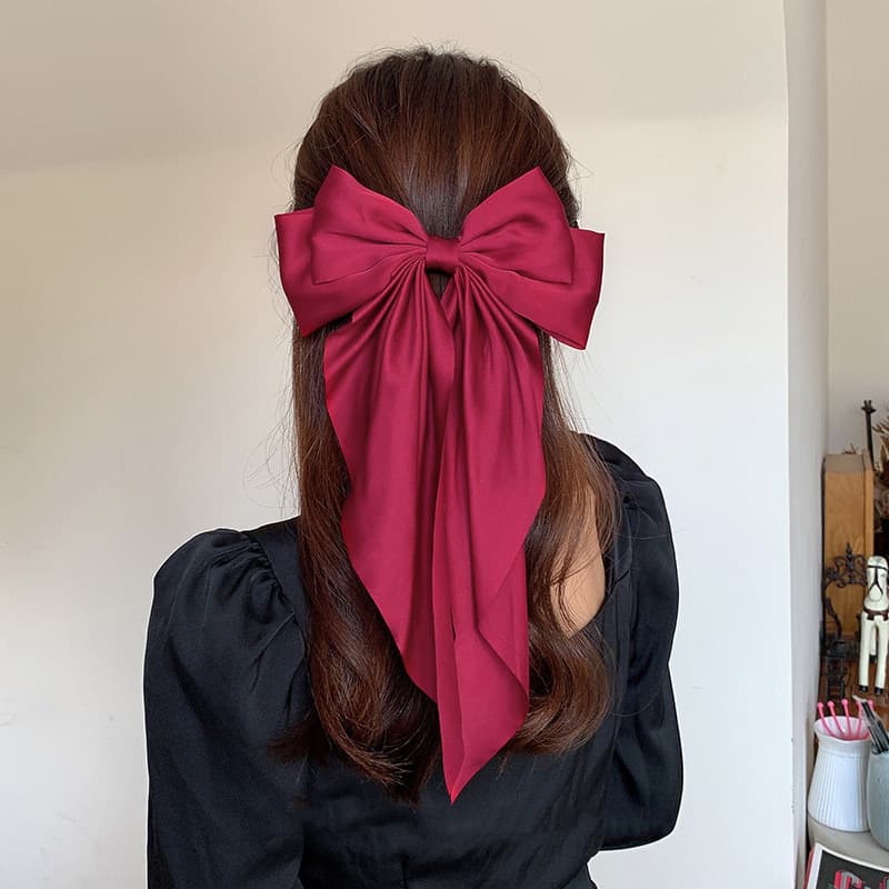 Stylish and Durable Silky Hair Bows for Women and Girls - Perfect for Long Hair and Big Hair Bowknots