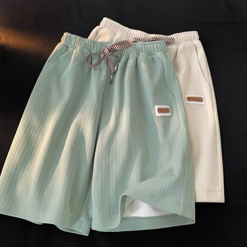 Men's Clothing style casual shorts men's loose brand ins sports outerwear pants summer thin ice silk quick drying shorts