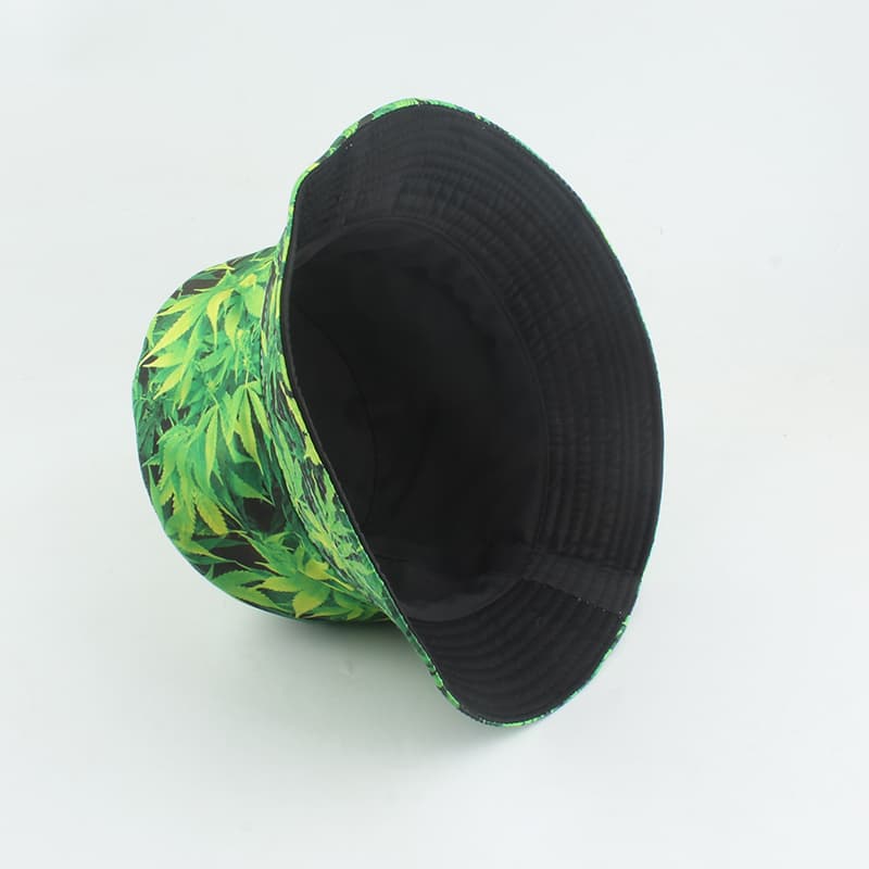 New Arrivals 3D Print Maple Leaf Panama Fisherman Hat Men Women Outdoor Summer Casual Cotton Bob Chapeau Reversible Bucket Cap
