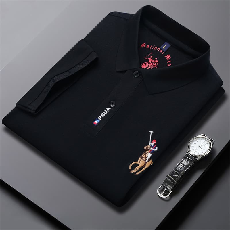 Premium Non-Iron Embroidered Men's Shirt | Short-Sleeve Casual & Business Top | Dad Style Fashion