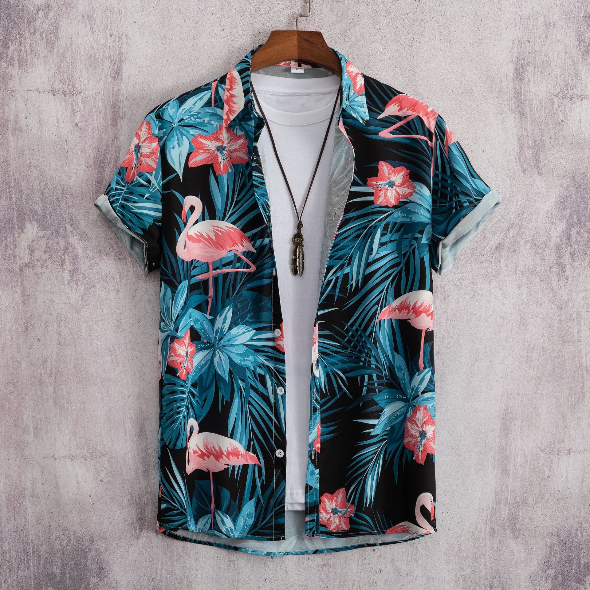 Men's Fashion Casual Digital Printing Short Sleeve Shirt