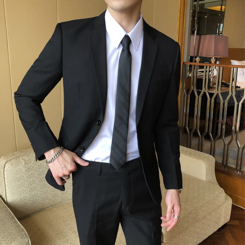 Men's Clothing Professional Best Man Groom Wedding Business Formal Coat Slim Fit Casual Small Suit