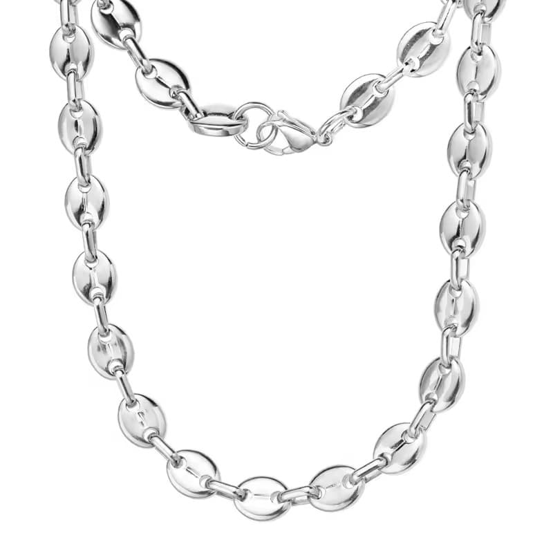 Lele Jewelry Coffee Bean Necklace Stainless Steel Simple Fashion Layered DIY Clavicle Chain For Men