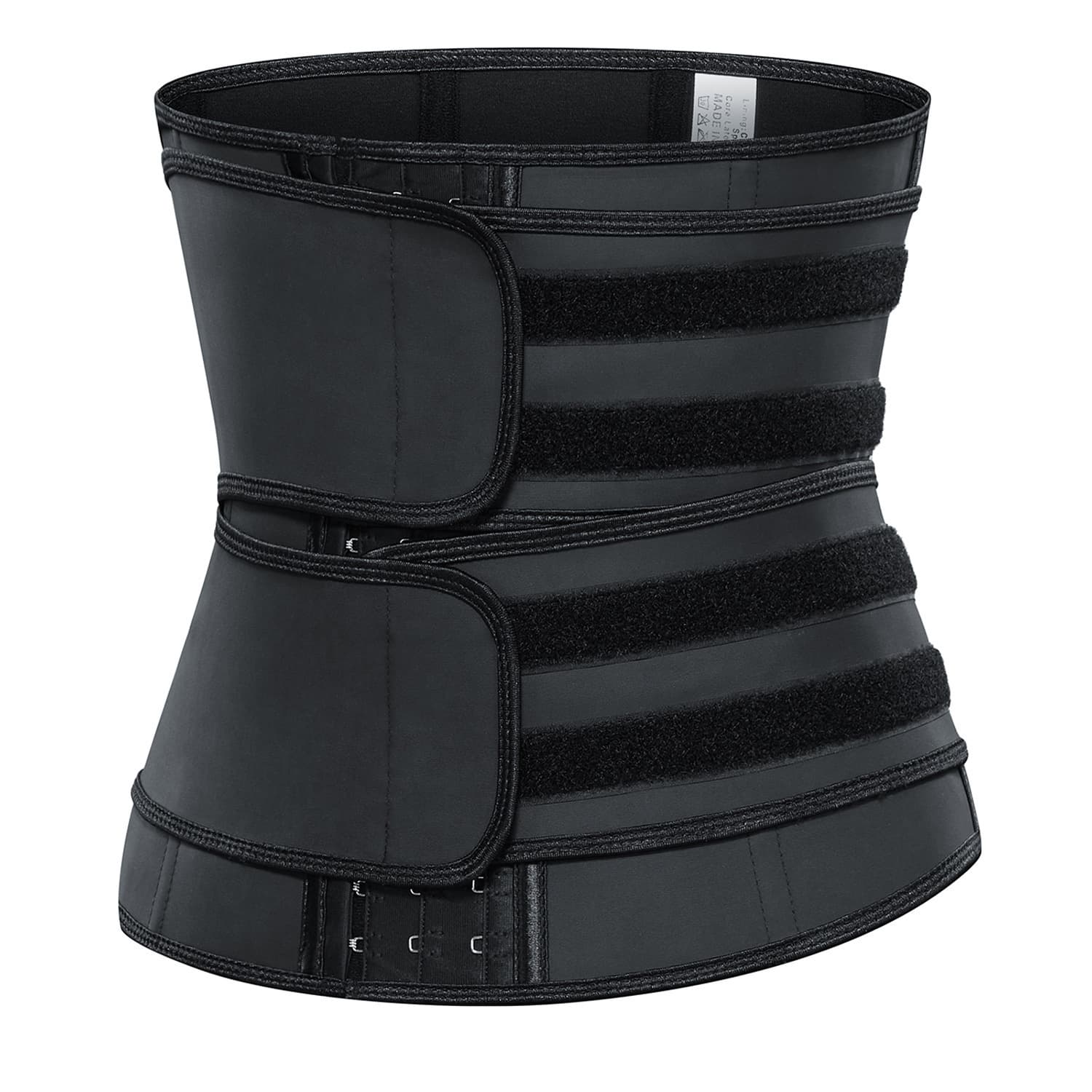 Sweating detachable double waistband 9-bone latex belly belt shaping body reinforcement zipper belly corset