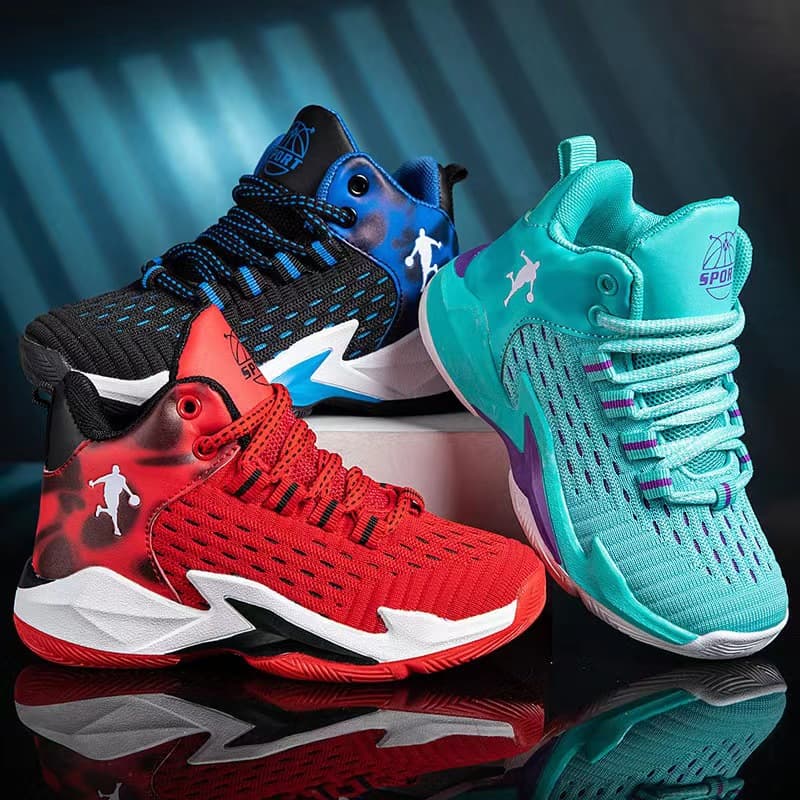 Kids’ Shoes Boys Basketball Shoes Breathable Spring New Children's Sports Shoes Soft Bottom Non Slip Medium And Large Children's Boys Running Shoes