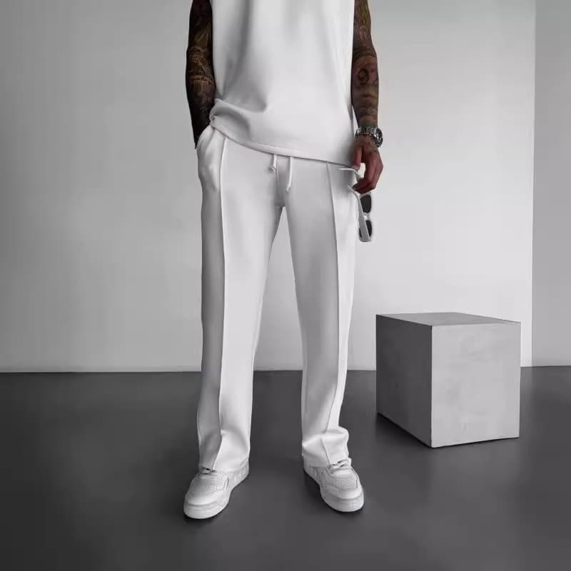 Pantalons pour hommes, nouveaux pantalons décontractés, amples, droits, de sport, quatre saisons, vente à chaud, costume long