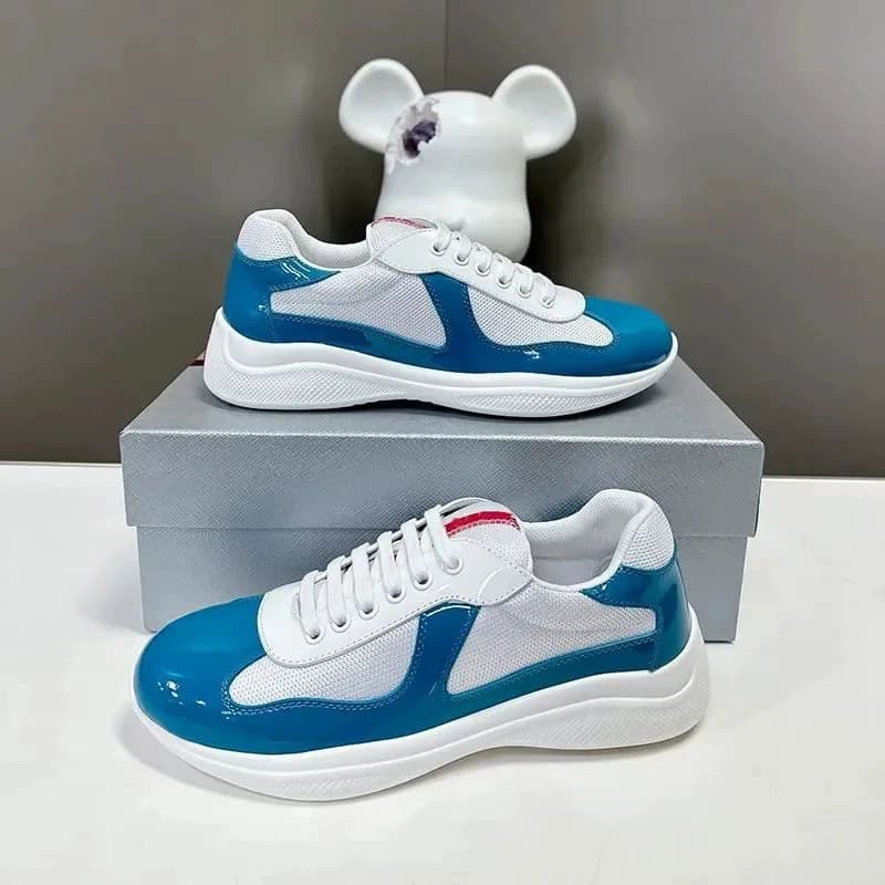 Chaussures de course polyvalentes à bout rond, en cuir véritable, semelle plate, de marque Guangzhou P, en stock, pour le commerce extérieur, mod