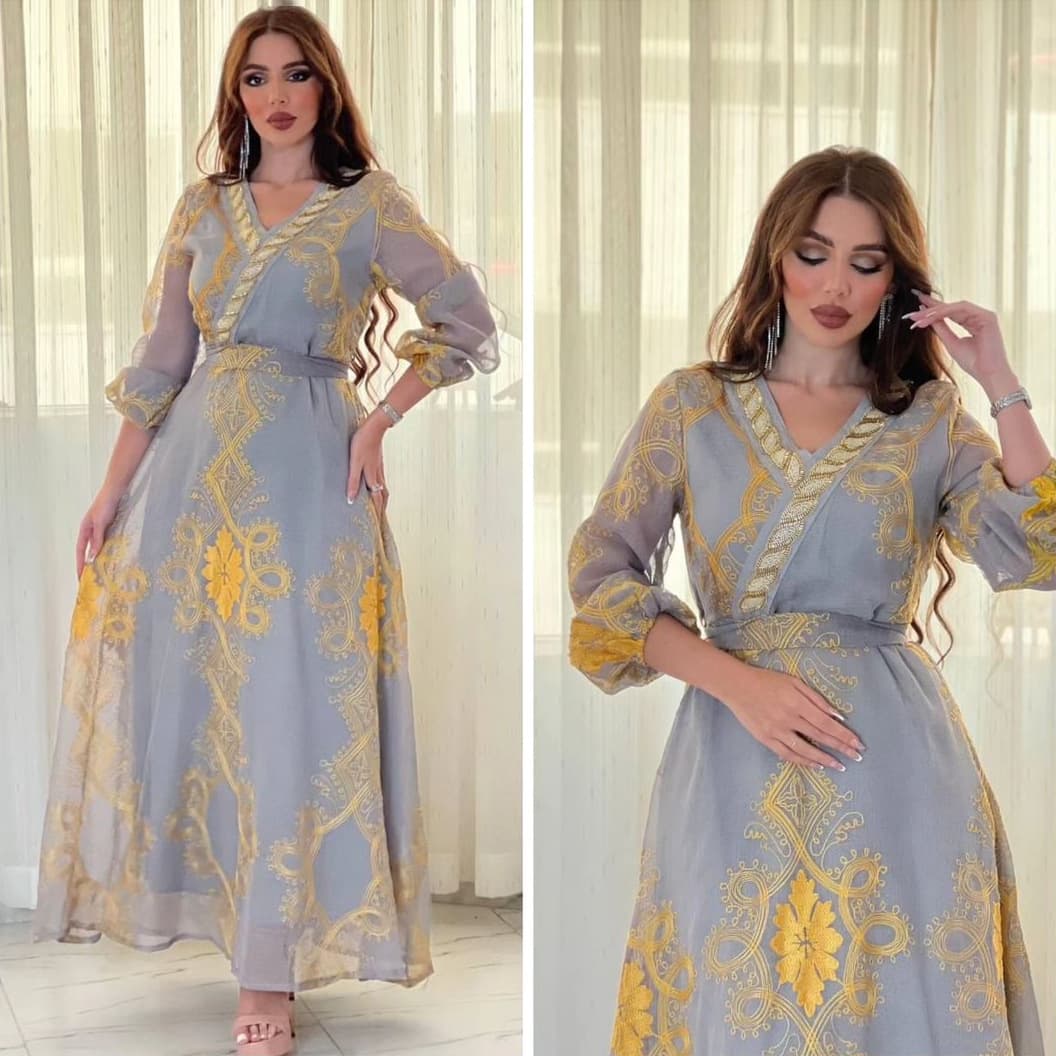Women's Clothing Light Luxury Hot Diamond Mesh Embroidery Fashion Temperament Reception Dress