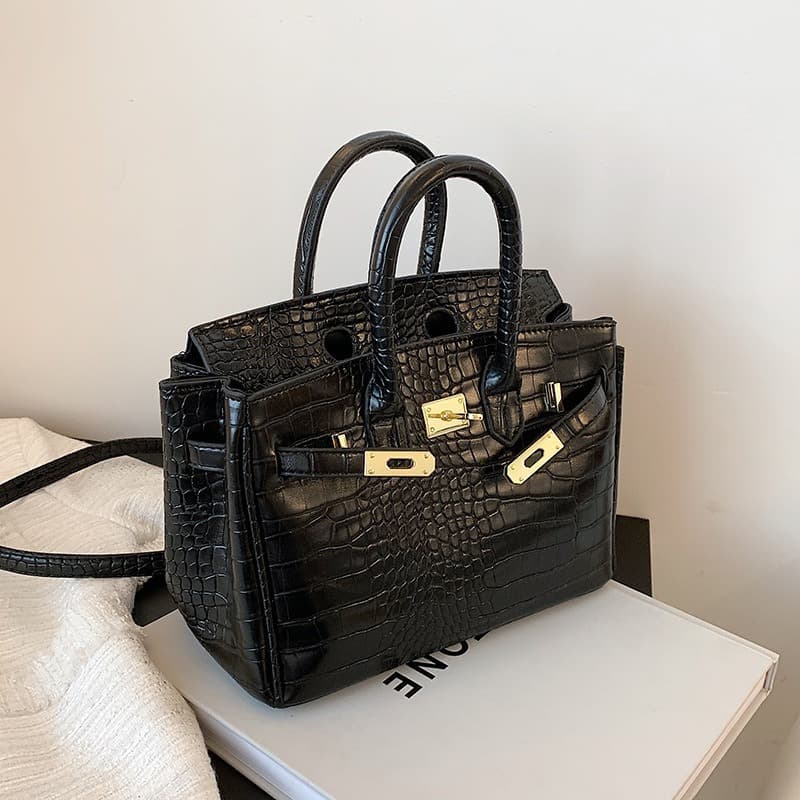 Sac à main Kelly tendance Birkin Commuter, motif crocodile européen et américain, collection 2025.