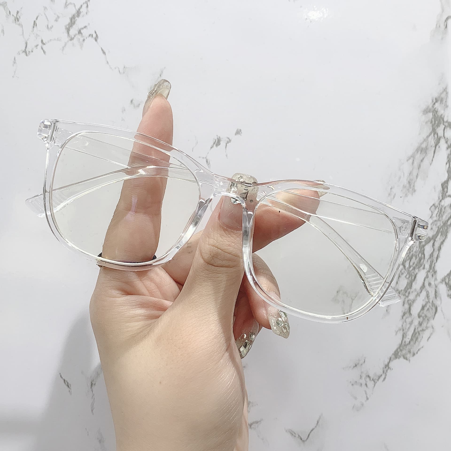 2025 Transparent Computer Glasses Frame Women Men Anti Blue Light Square Glasses Block Glasses Optical Spectacle Glasses Round