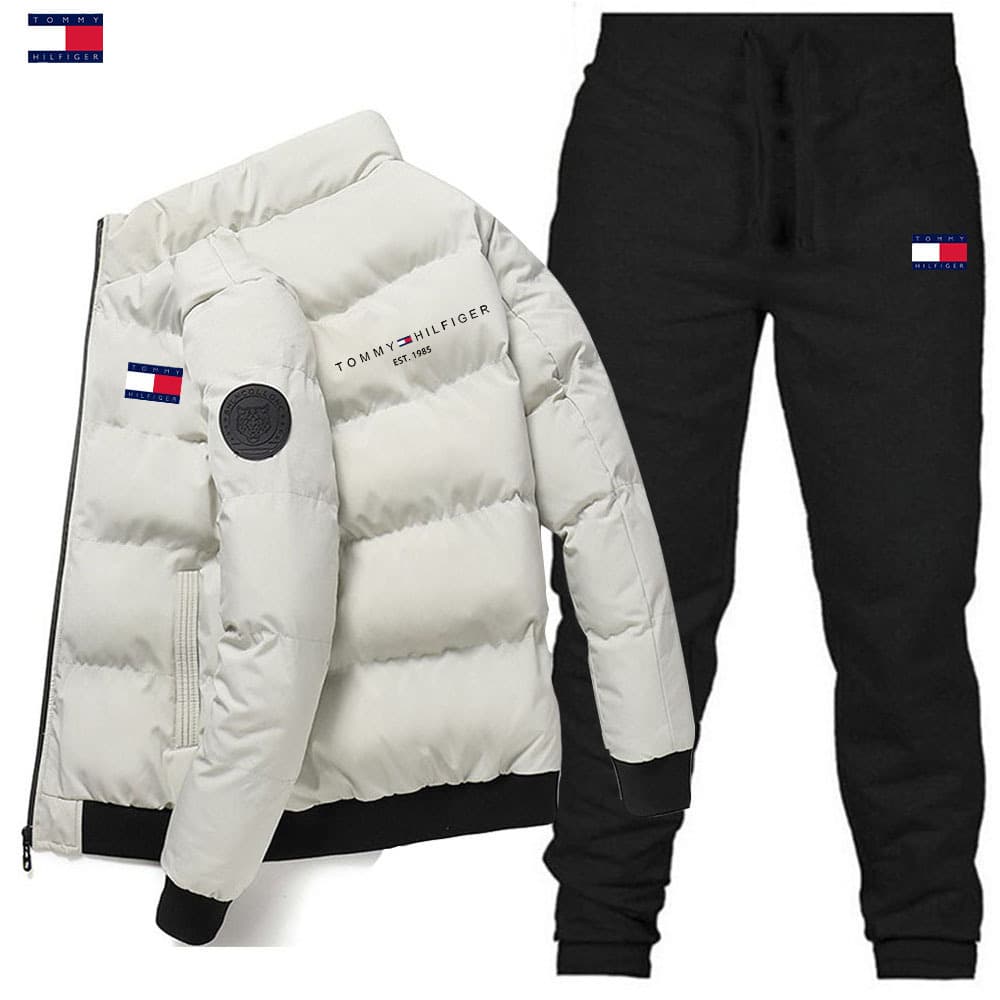 Ensemble manteau et pantalon en coton pour homme, épais et chaud, décontracté, nouvelle collection hiver 2023