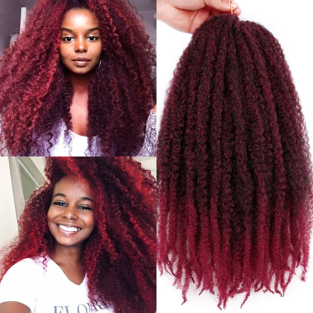 Marley Twist Braiding Hair 18 Inch Marley Twist Hair Twist Hair Afro Kinky Curly Crochet Hair Synthetic Marley Hair Extensions