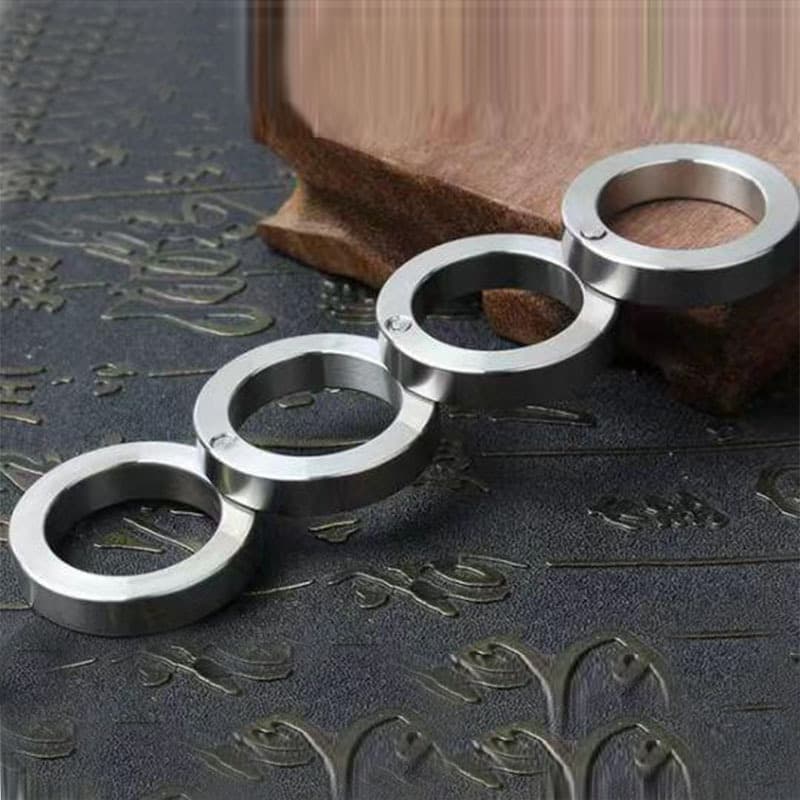 Portable Self Defense Ring Stainless Steel Thumb Ring Outdoor Emergency Rescue Survival Tool For Window Breaking