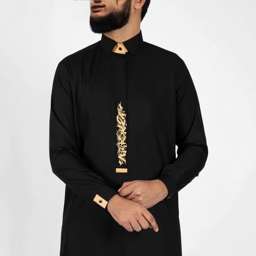 Cross-Border E-commerce Arabic Embroidered High-Quality Ethnic Style Moroccan Men's Robe With Pockets Thobe