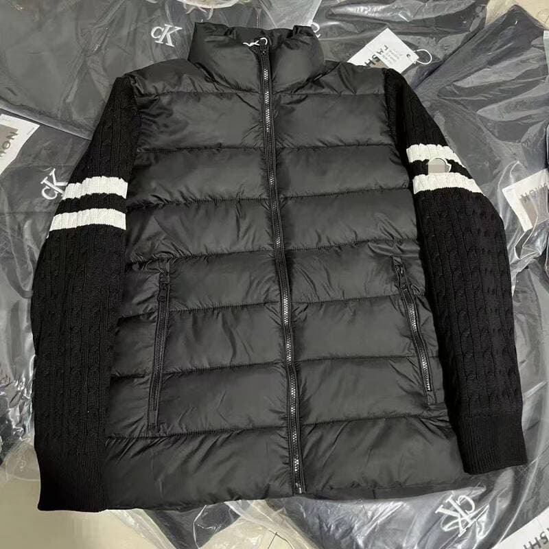 Veste rayée tendance, polyvalente et décontractée à col montant, style couple, élégante et légère en maille