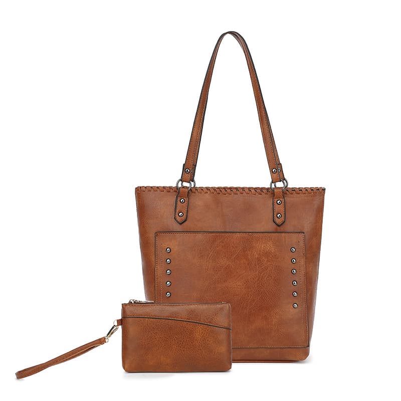 Guangzhou Women's 2025 New Simple Large Soft Leather High Capacity Shoulder Handheld Tote Bag Style