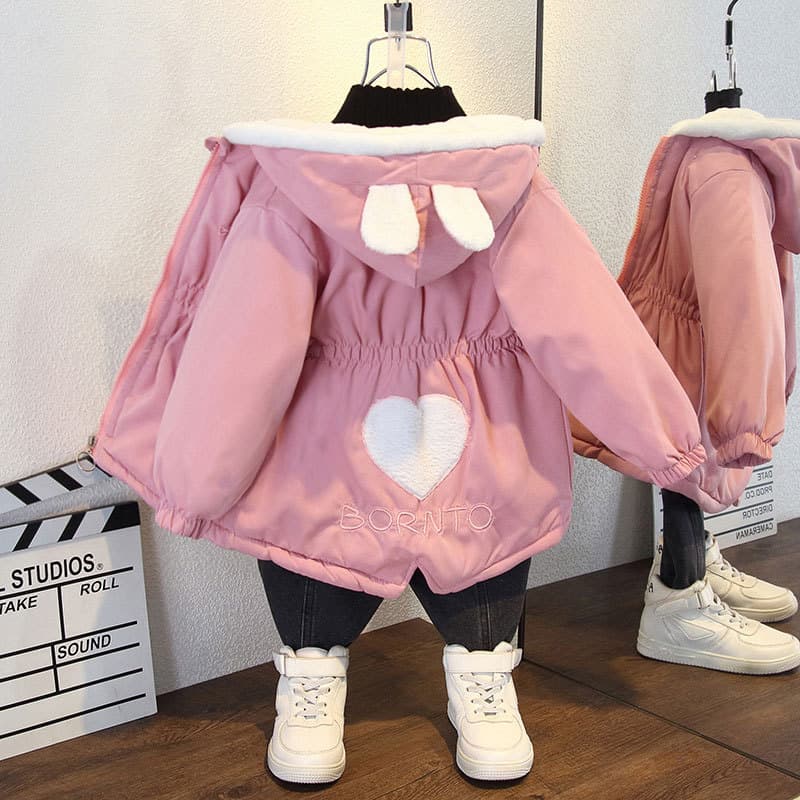 Baby clothing large children's long and thick winter coat winter cotton-padded winter children's coat women