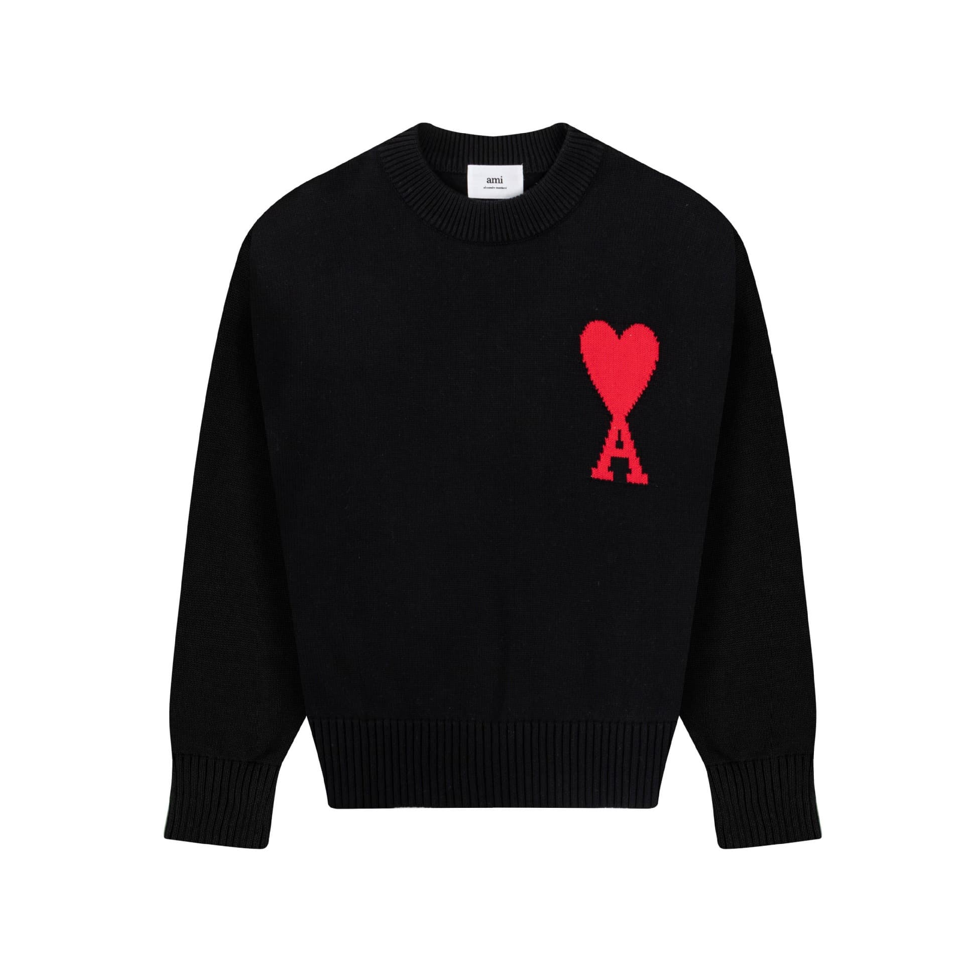 Pull à col rond brodé en jacquard avec motif Macaron Love Couple, nouvelle marque de mode, haut ample unisexe