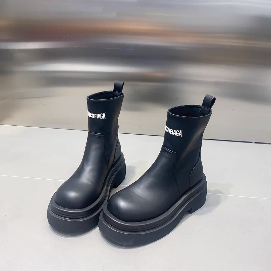 Bottes de chevalier pour femmes, bottes de moto à semelles épaisses, bottines et bottes hautes