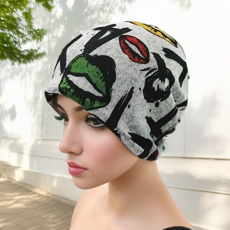 Hat women's Korean version, trendy spring autumn pullover, windproof and warm scarf, pile for sleeping, maternity,