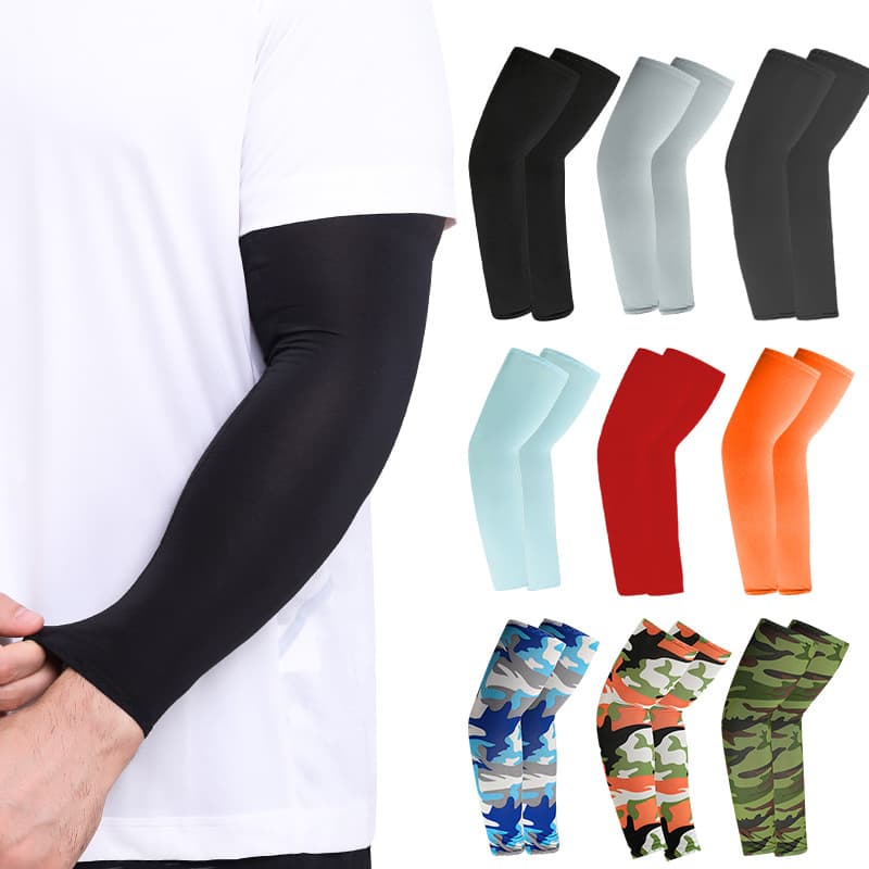 Ice Silk Breathable Camouflage Sports Arm Sleeves For Summer Outdoor Cycling Motorcycle And Bicycle Sun Protection Straight Cut