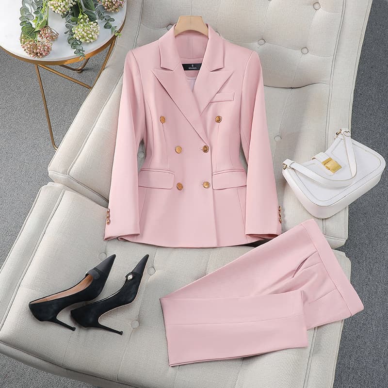 Women's Clothing High End Suit Set Fashion Temperament Goddess Style Professional Suit Two Piece Suit