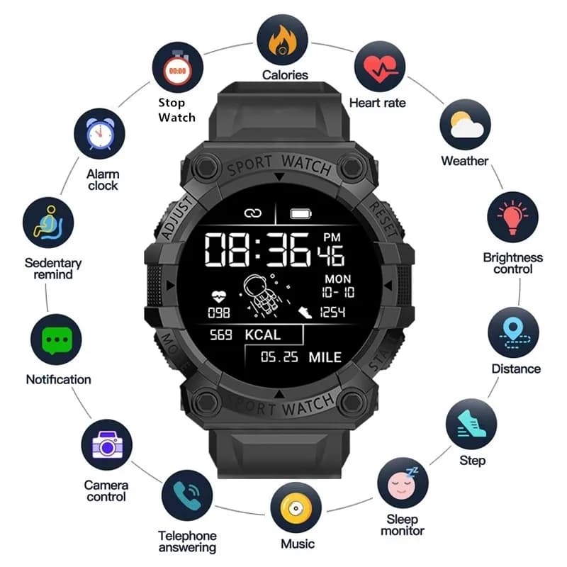 2024 FD68S Watch Men Women Bluetooth Smartwatch Touch Smart Fiess Bracelet Connected Watches For IOS Android