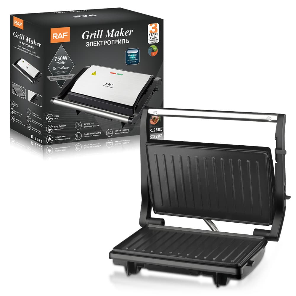 220V Steak Panini Grill - Breakfast Meat Sausage Burger Bread Toaster Sandwich Maker