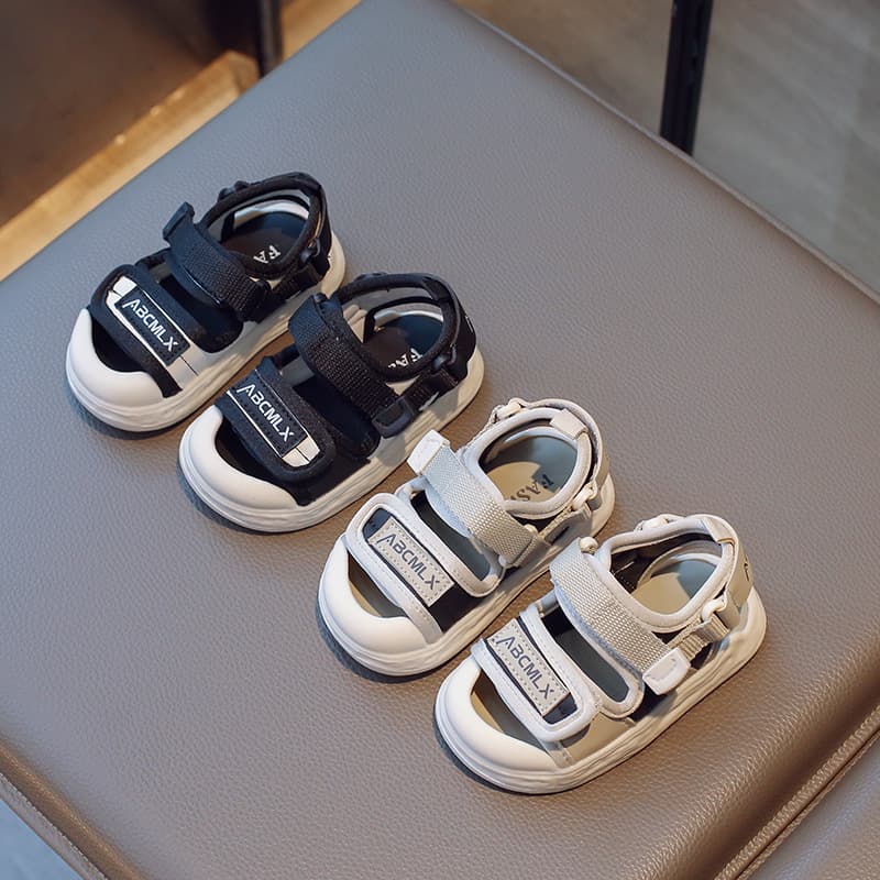 Mother & Kids Children's sandals 2024 Korean summer new boys' sandals soft sole fashion Velcro Internet celebrity toddler shoes trend