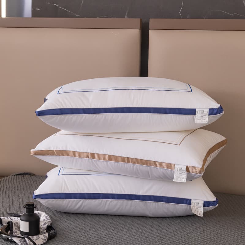 Sanded Double Sided Three Dimensional Feather Velvet Pillow Core Hotel Homestay Pillow Single 48*74cm