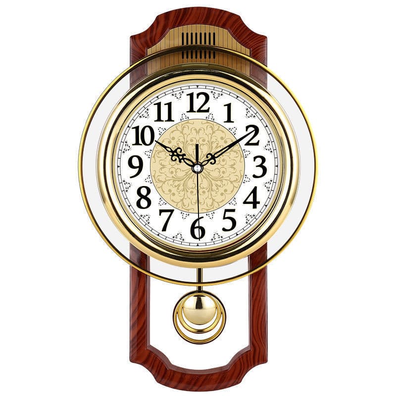 European Retro Swing Living Room Simple Fashion Wall Watch Bedroom Silent Quartz Clock Modern Timepiece