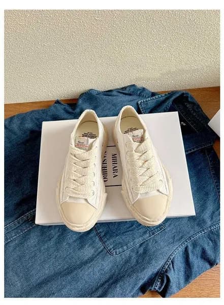 Maison Mihara Yasuhiro Peterson OG Sole Low Cut Hommes Femmes Designer Casual MMY Noir Blanc Toile Chaussures